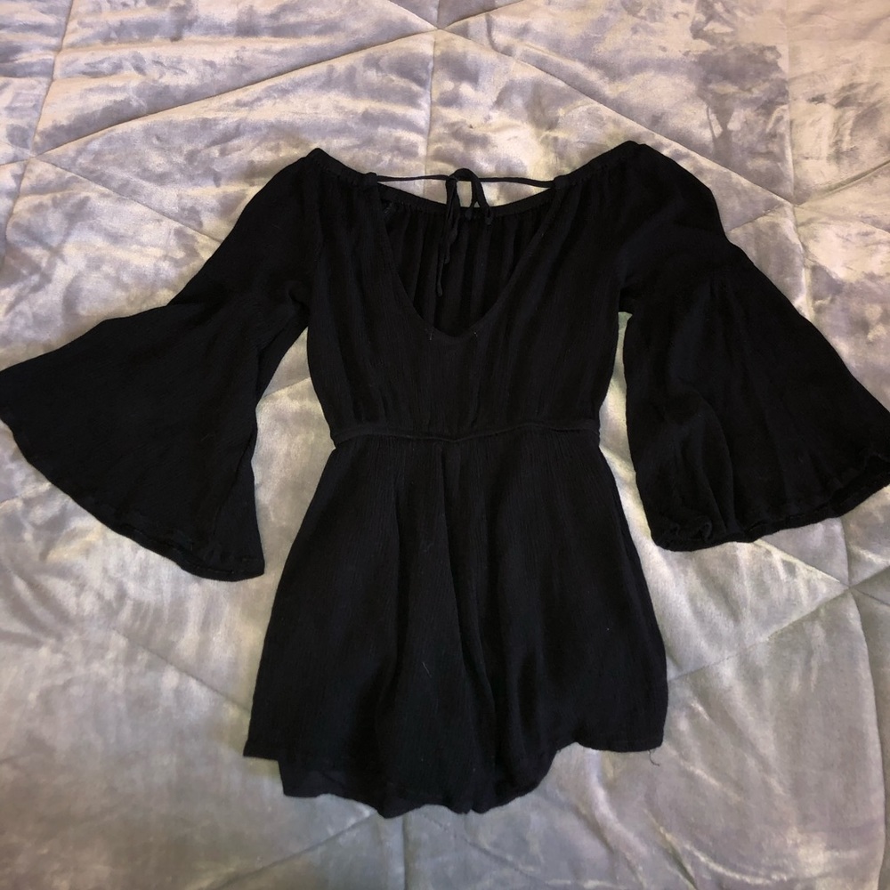 black open back romper - Picture 2 of 2